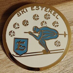 LARGE Vintage SKI ESTEREL Pin Laurentian Mountains Quebec